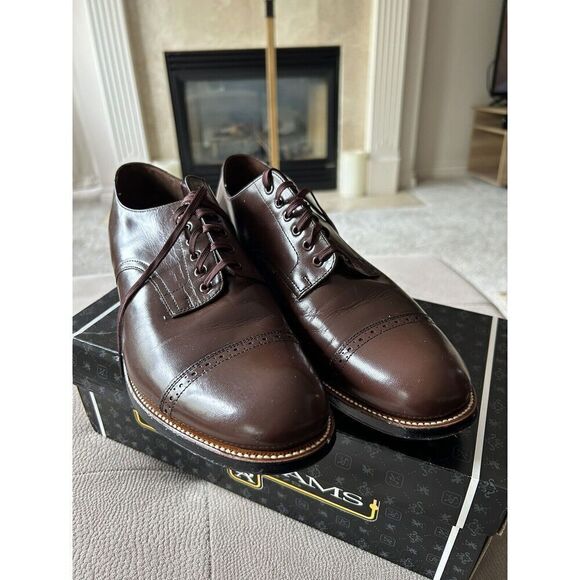 Stacy Adams Madison Brown Leather Cap Toe Oxfords Size 9 1/2 EE - Picture 3 of 10